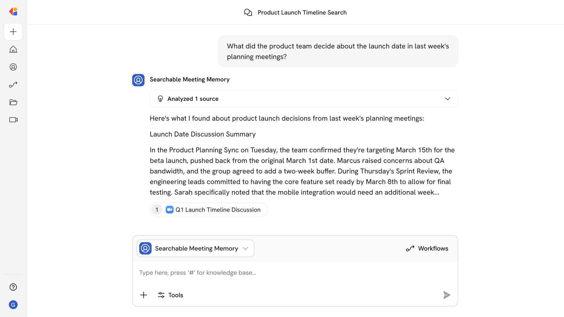 Searchable Meeting Memory