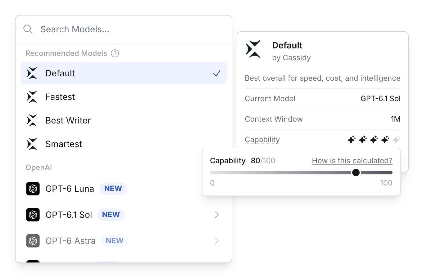 Capability score hover showing a score out of 100 on a scale