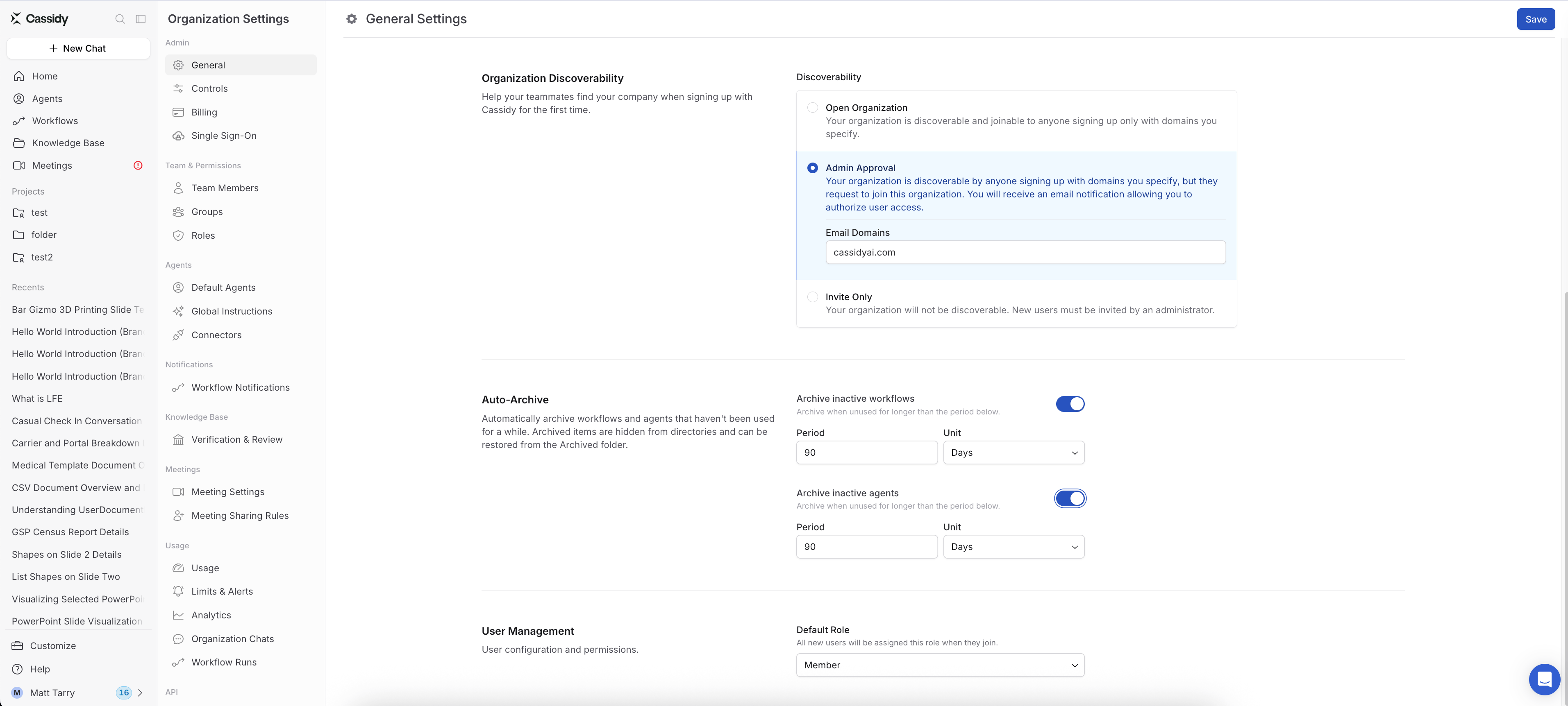 Auto-Archive settings