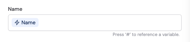 Name field with person's full name