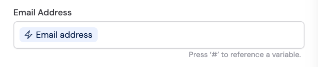 Email Address field with email input