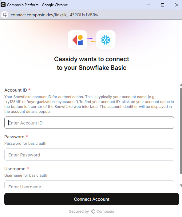 Snowflake authentication flow