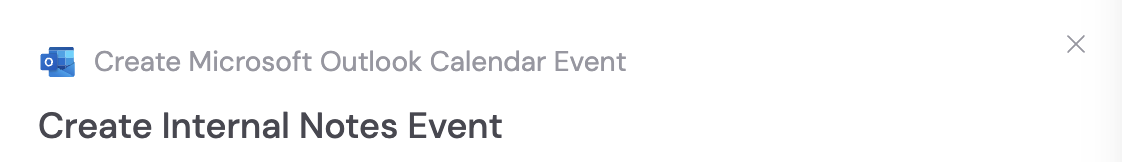 Renaming the Create Microsoft Outlook Calendar Event action
