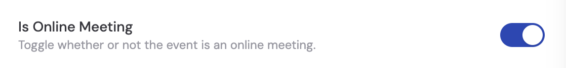 Configuring the online meeting toggle in optional fields