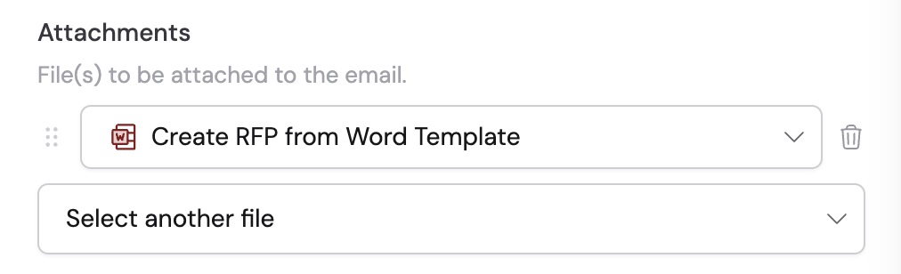 Attaching the Word document to a Send Email action