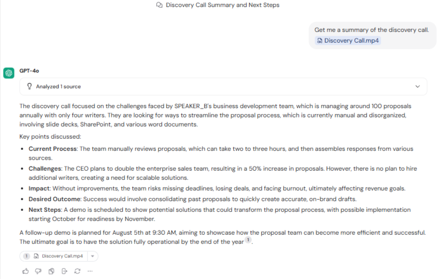 Agent response analyzing an uploaded file