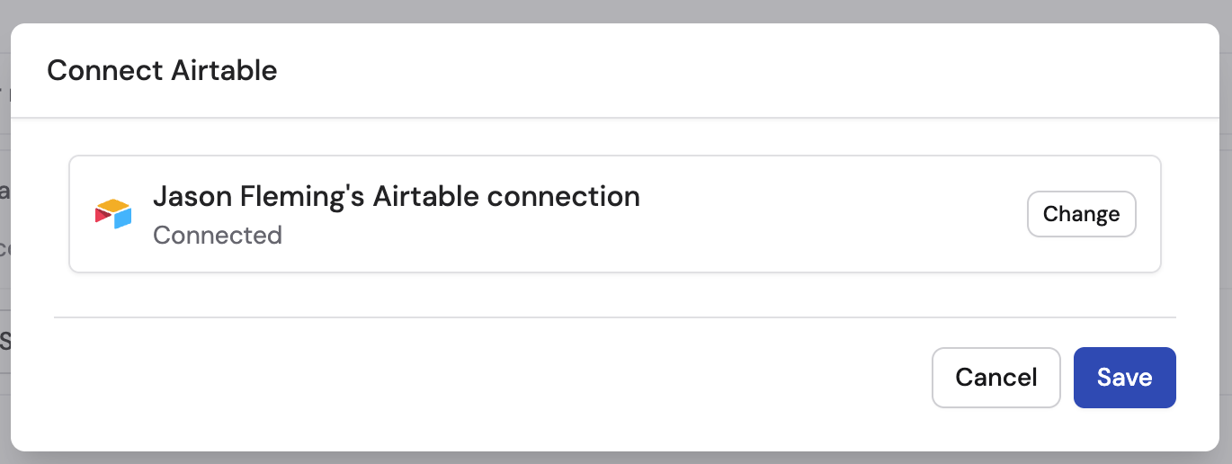 Add button to enable the Airtable Connector