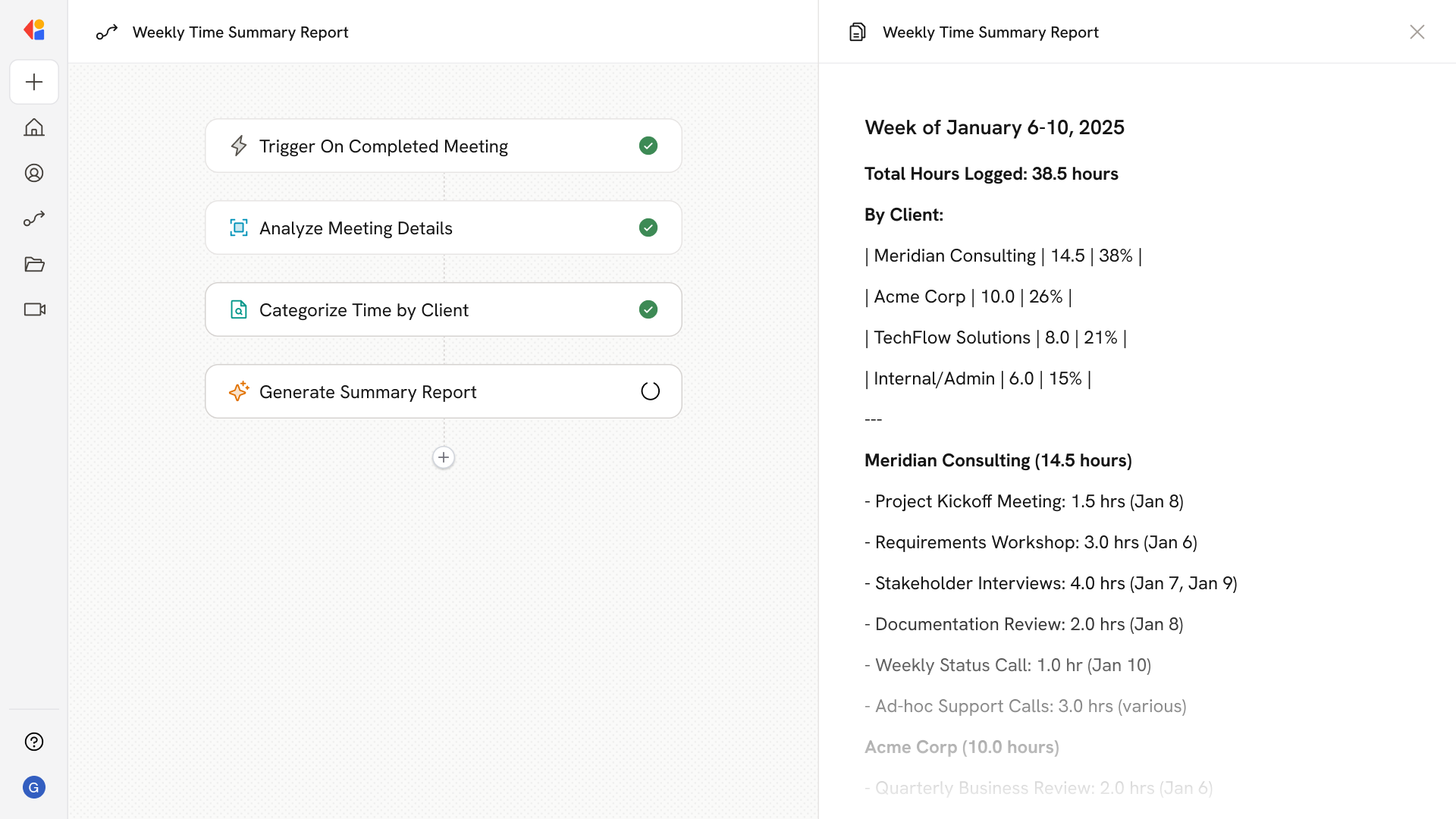 Automated Time Tracking from Calendar
