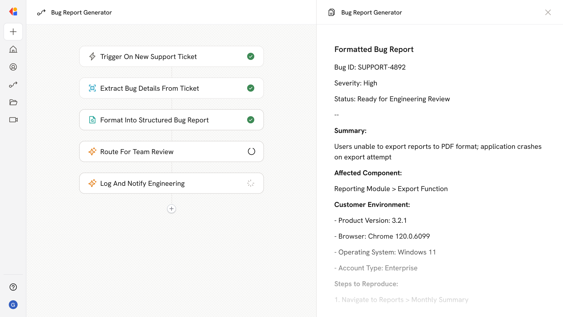 Bug Handling Formatter