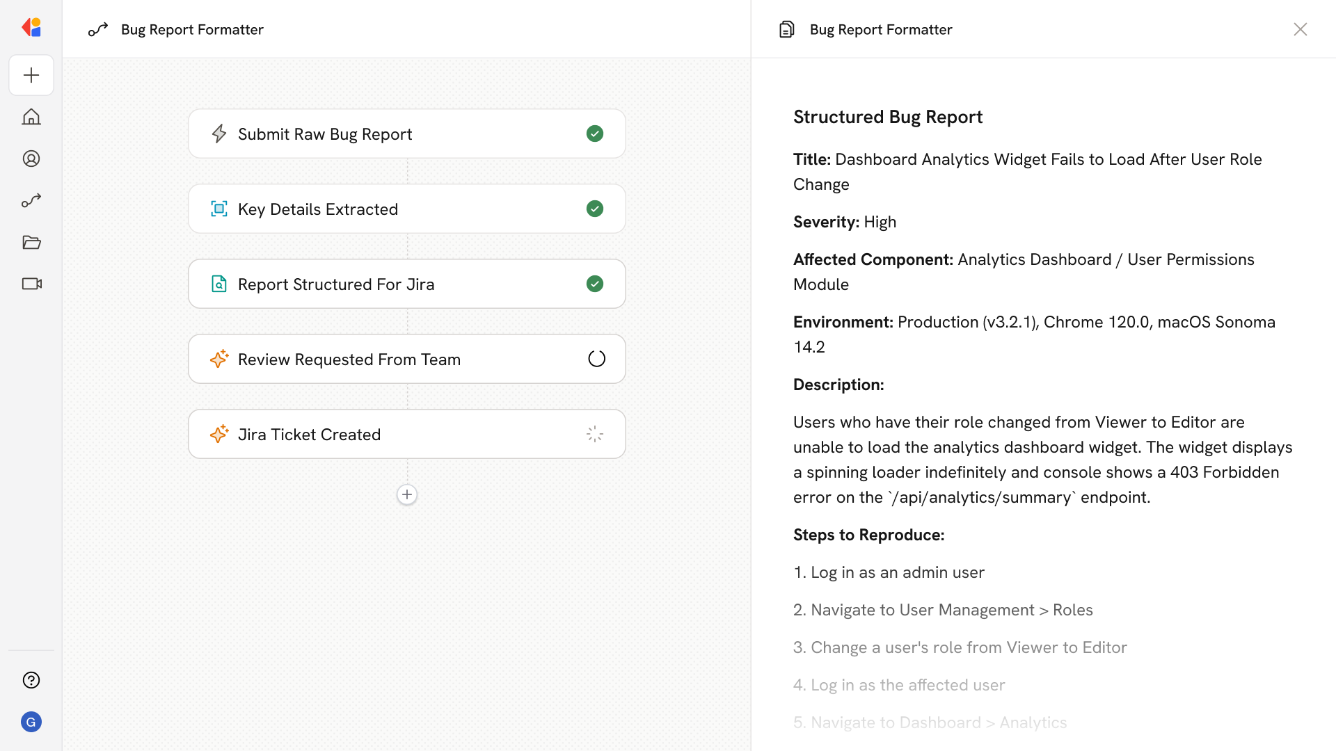 Bug Report Structurer