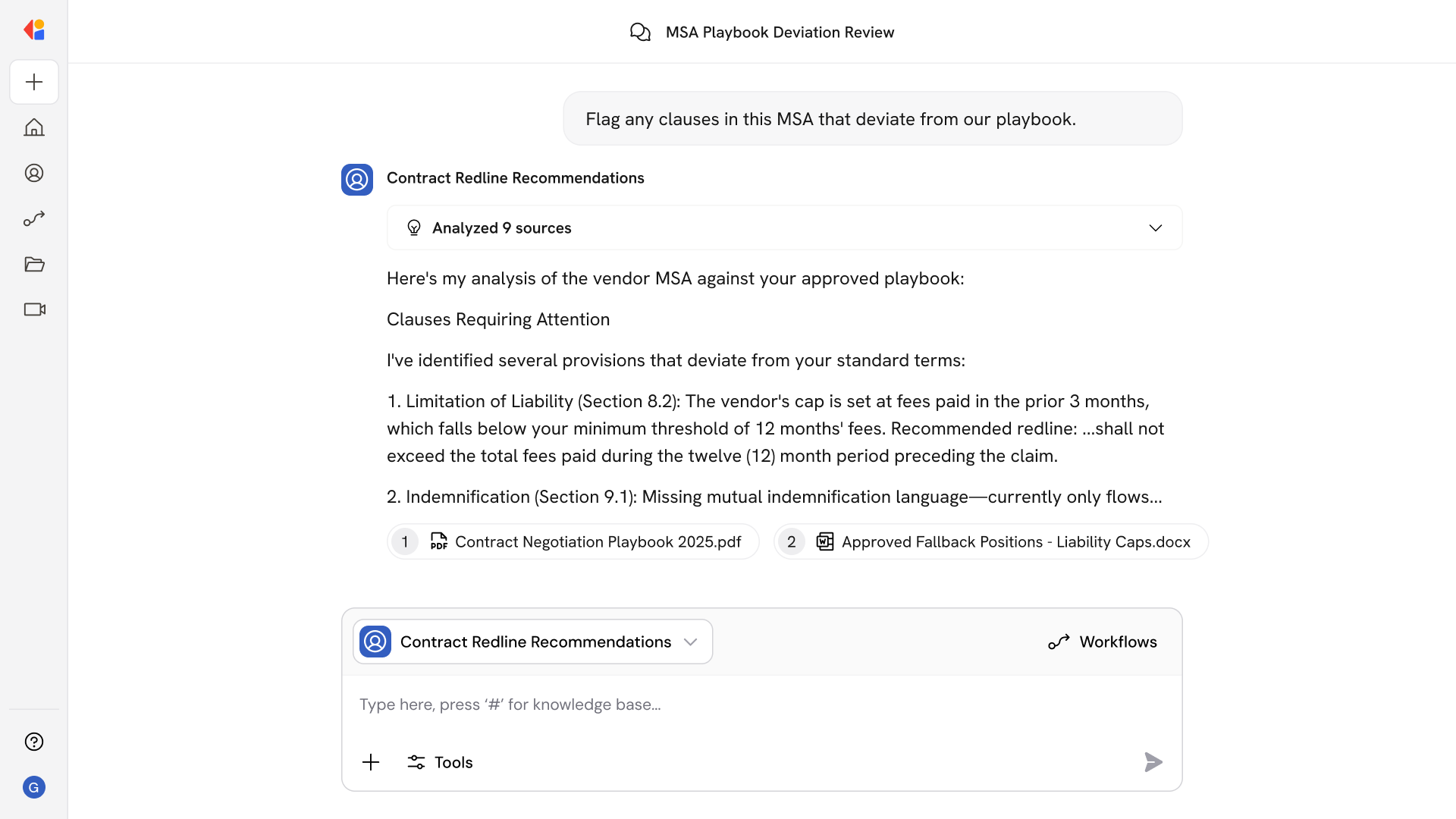 Contract Redline Recommendations