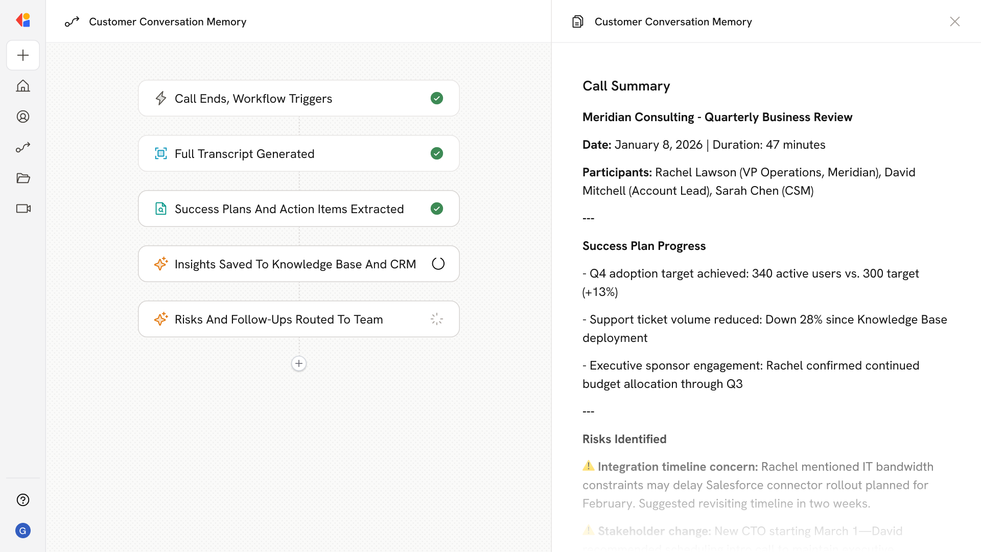 Customer Conversation Memory