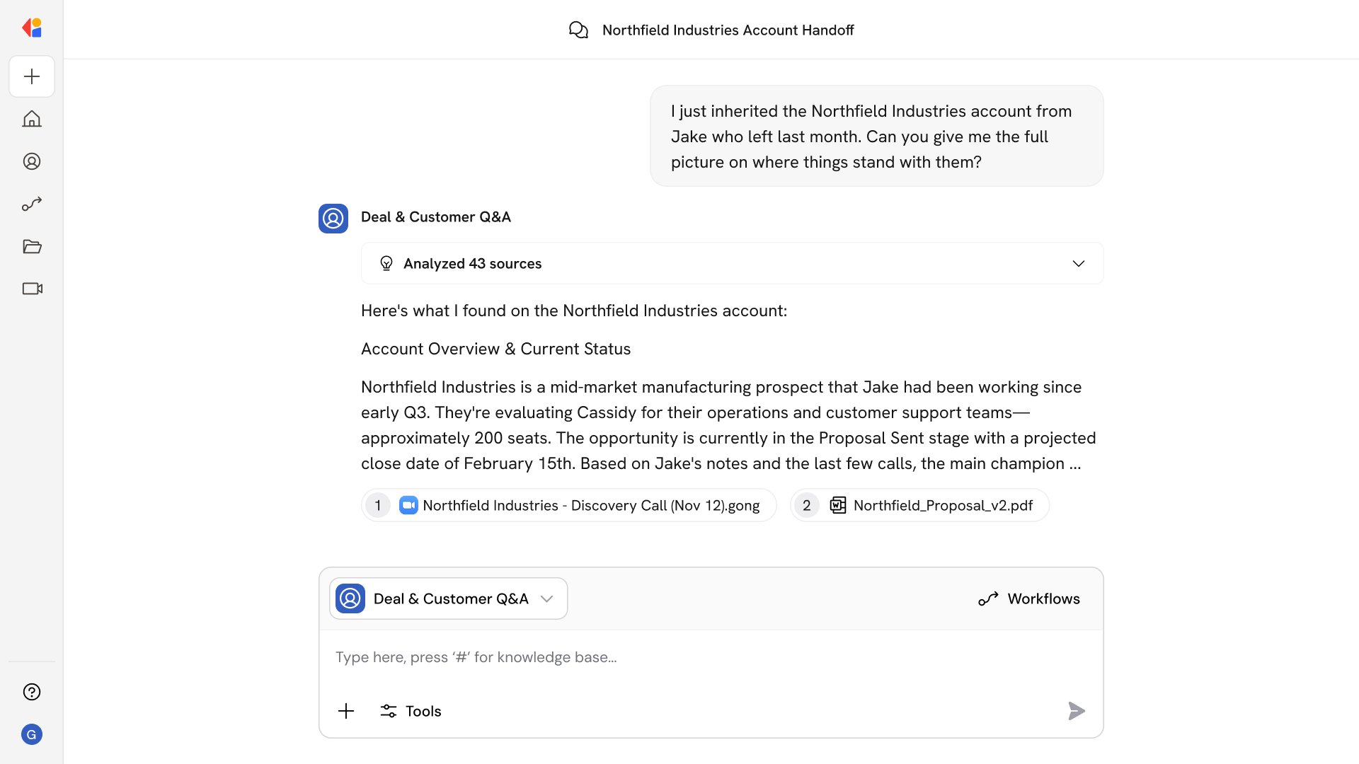 Deal and Customer Q&A