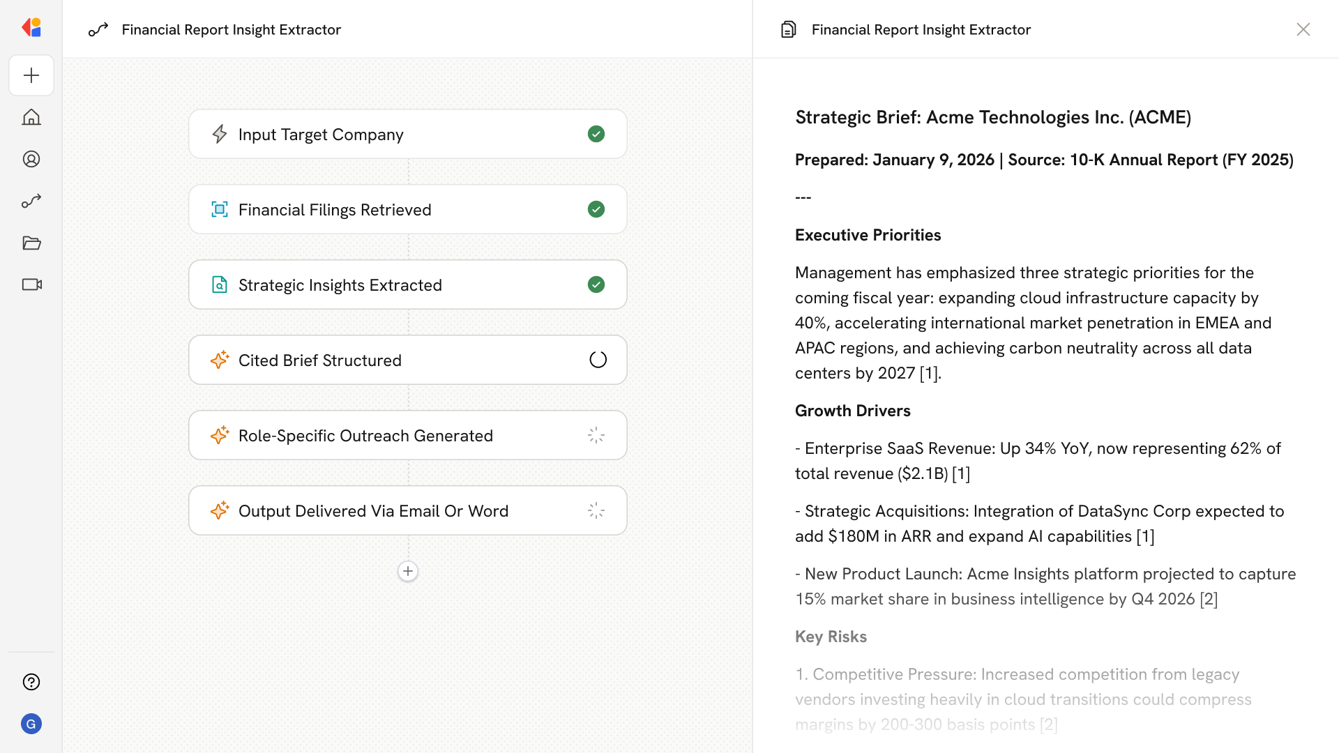 Financial Report Insight Extractor - Cassidy