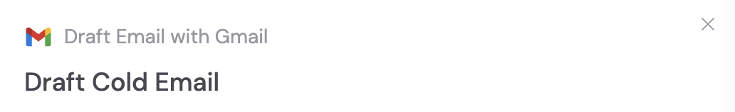 Renaming the Draft Email with Gmail action