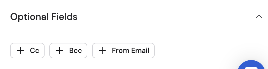 Optional Fields section
