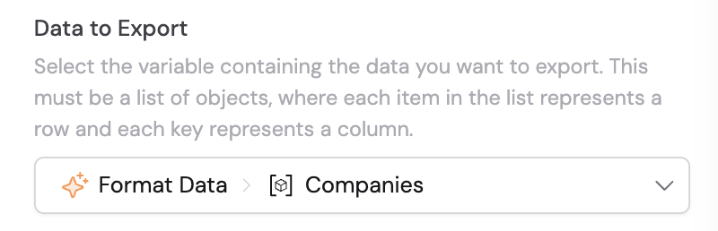 Selecting the data source variable for a sheet