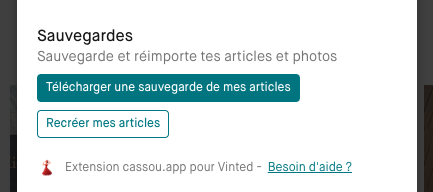 Impostazioni di Cassou app
