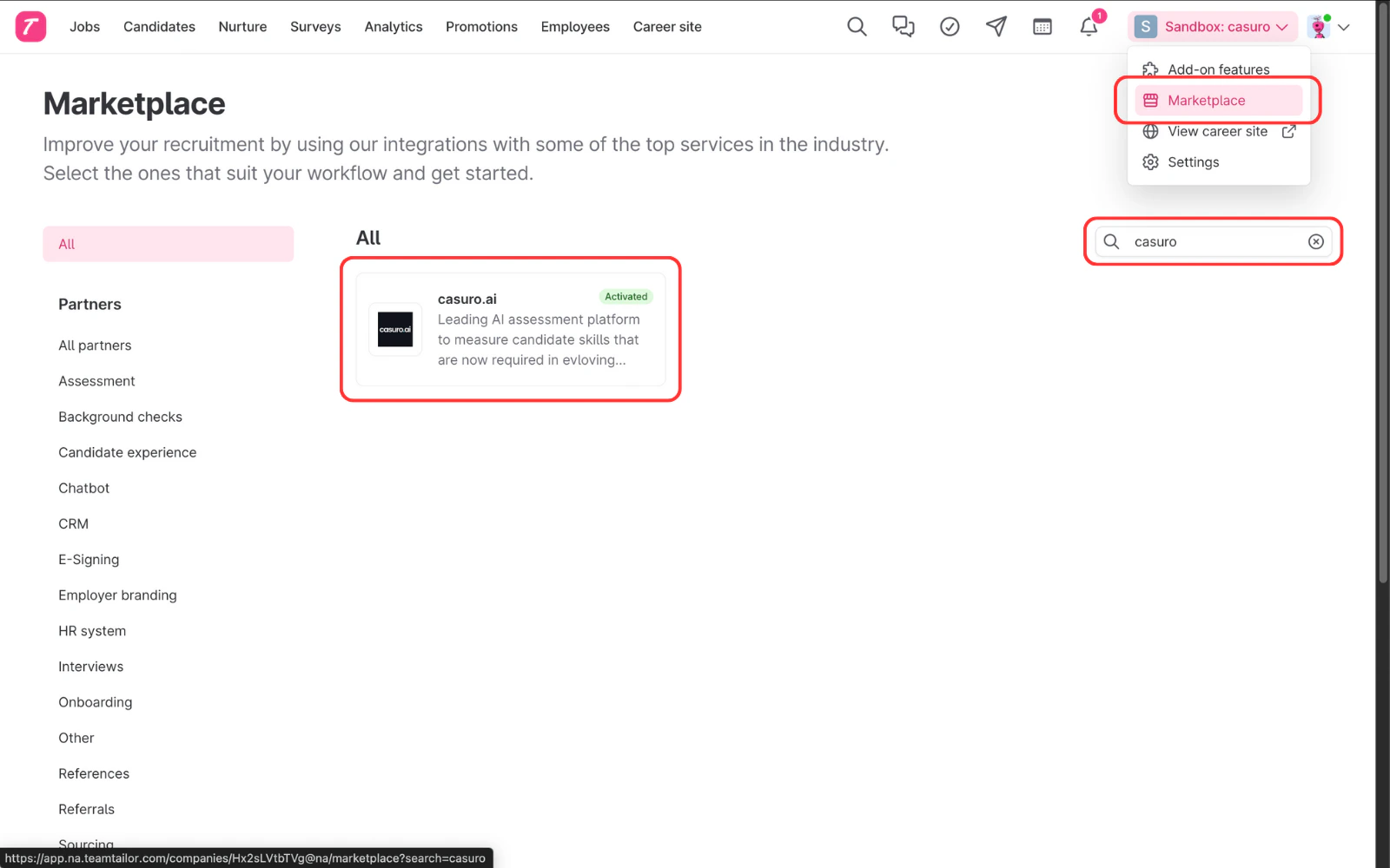 Teamtailor Marketplace