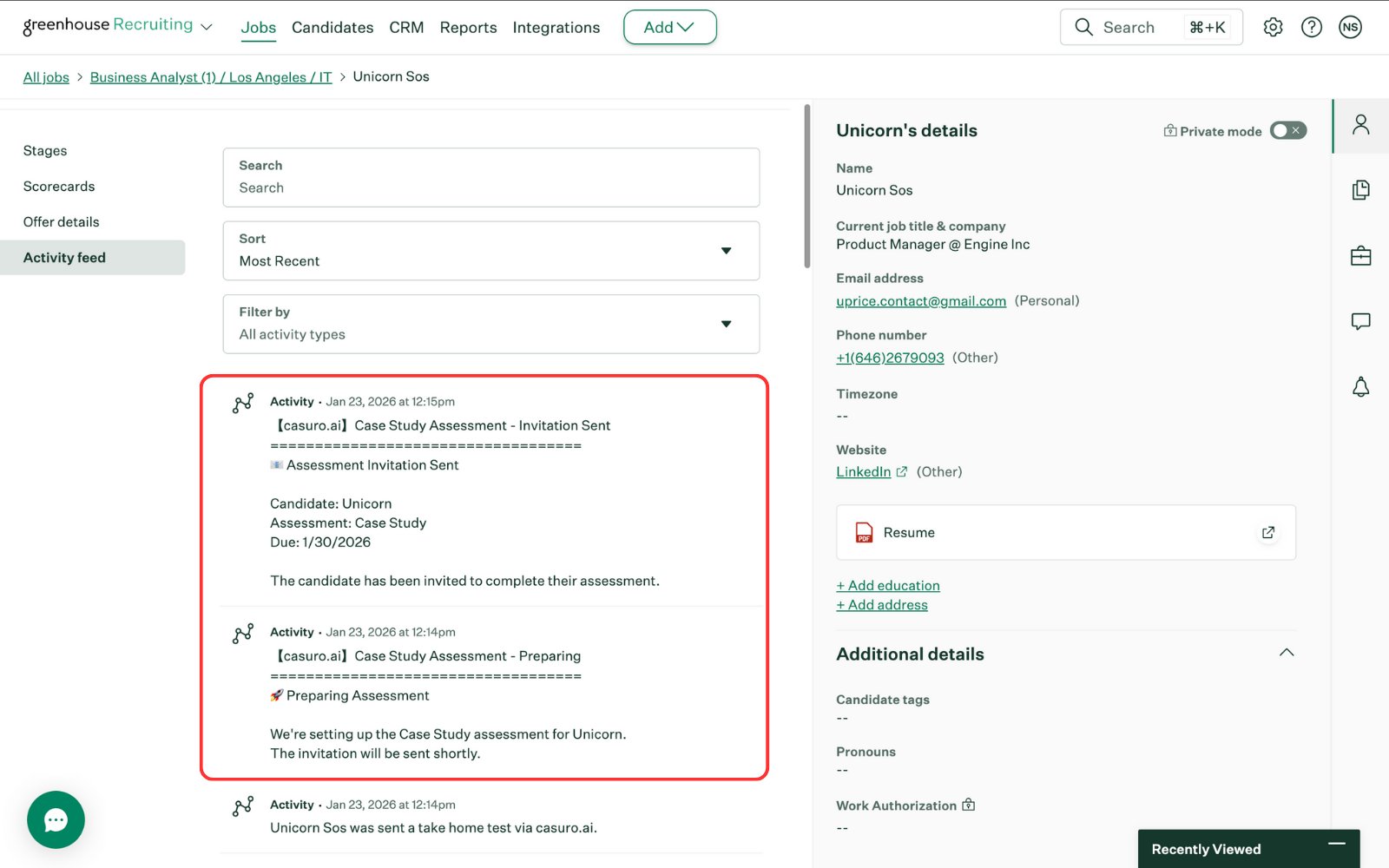 Activity Notifications
