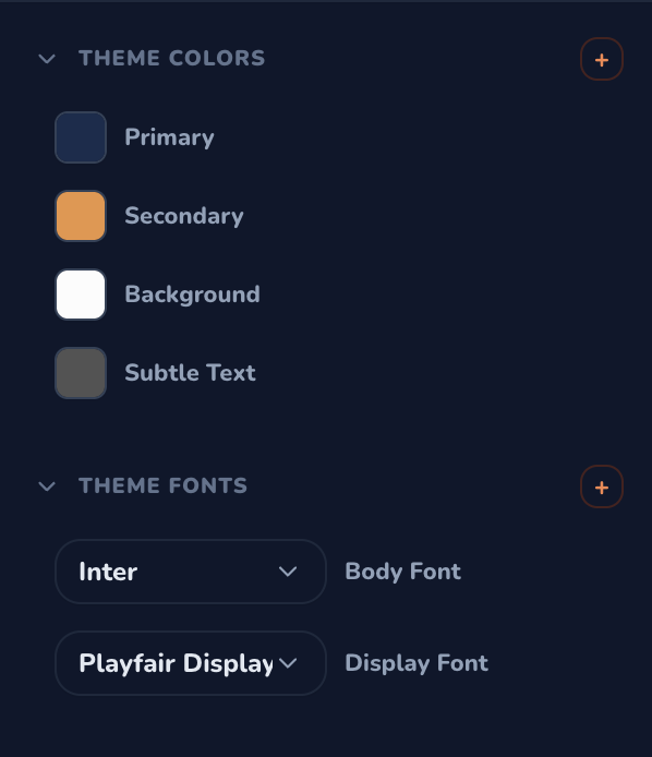 Theme Variables Dark Mode