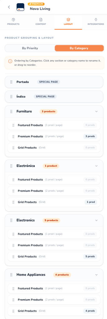 Layout Tab By Category Light Mode