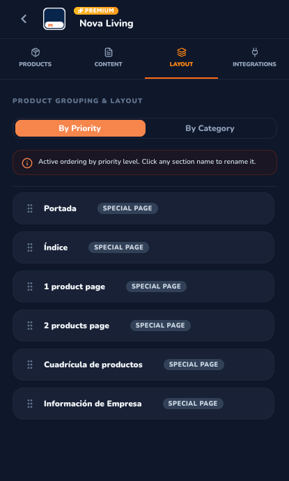 Layout Tab By Priority Dark Mode