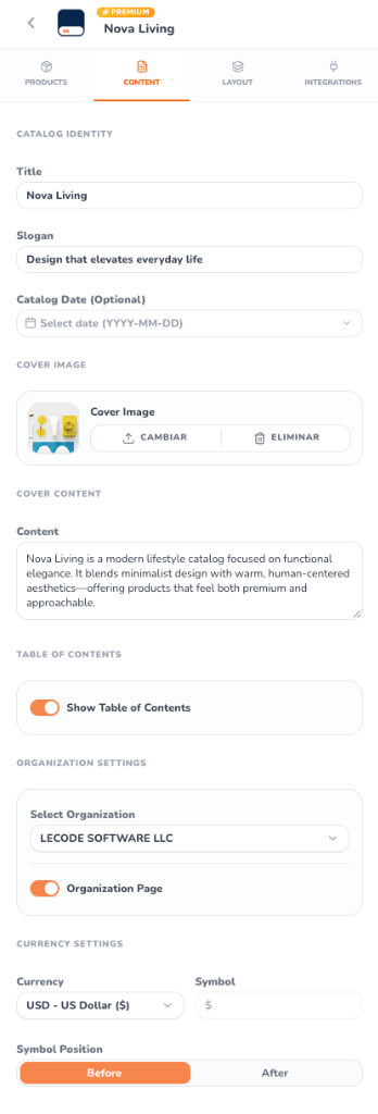 Content Tab Light Mode