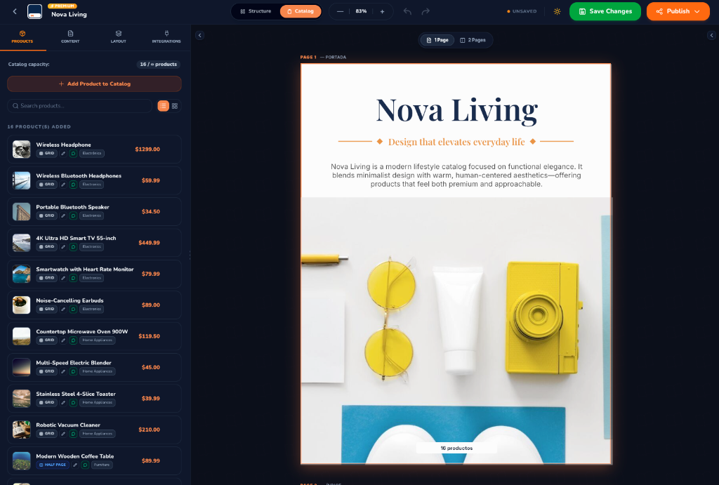Catalog Editor Dark Mode
