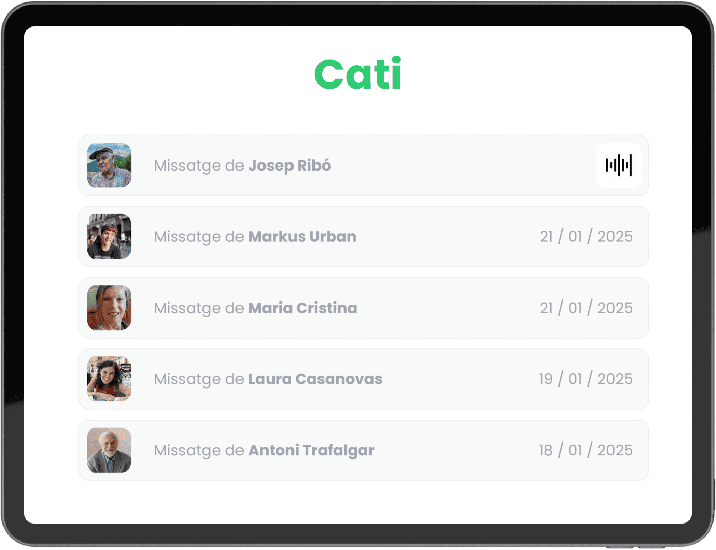Audio messages preview