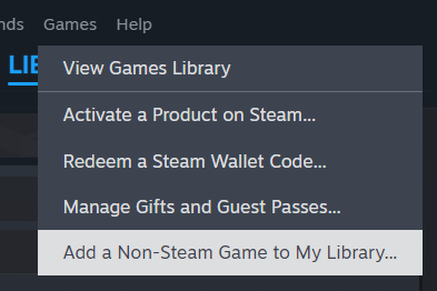 Add a non-Steam game