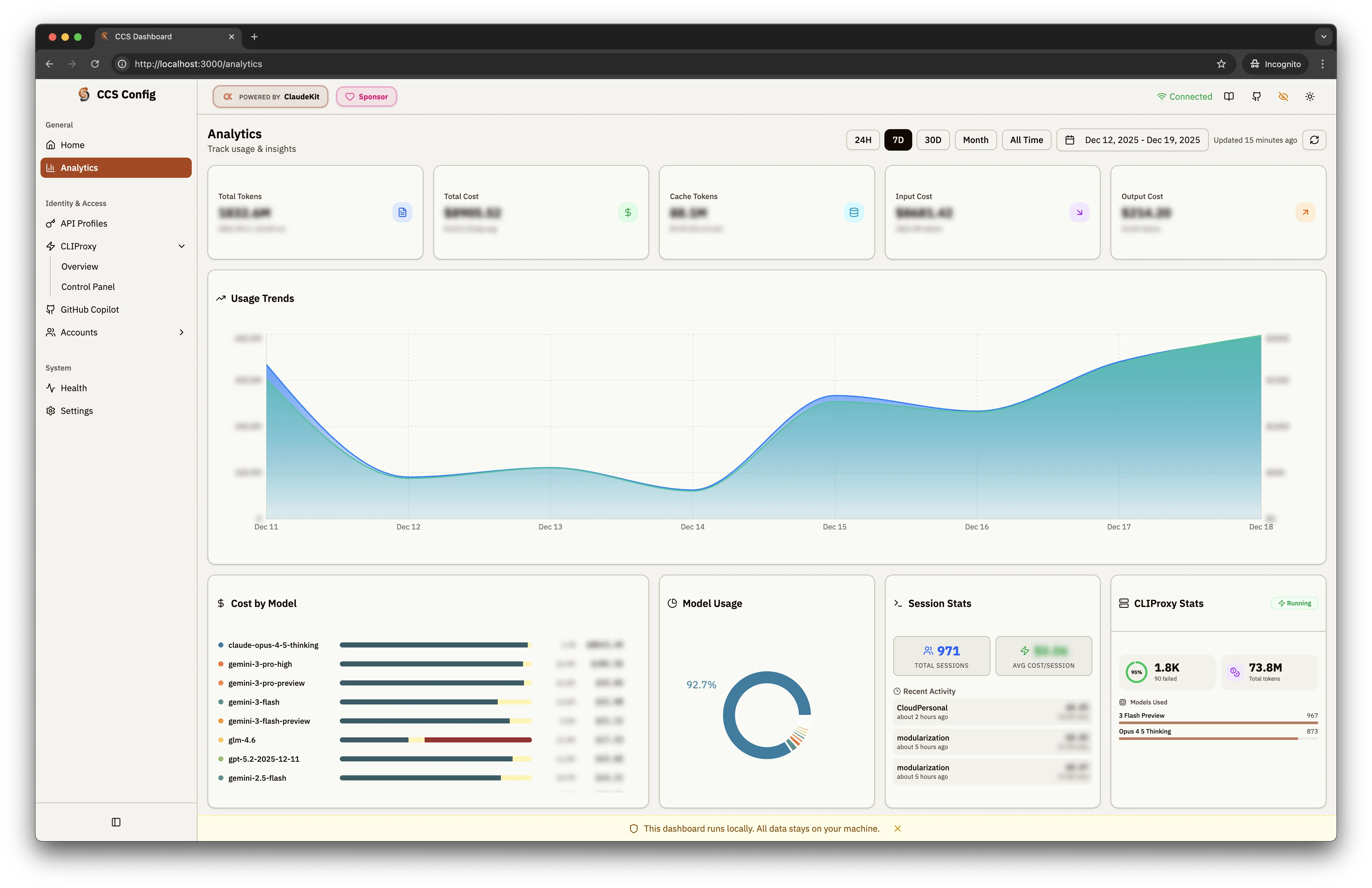 Analytics Dashboard - Light