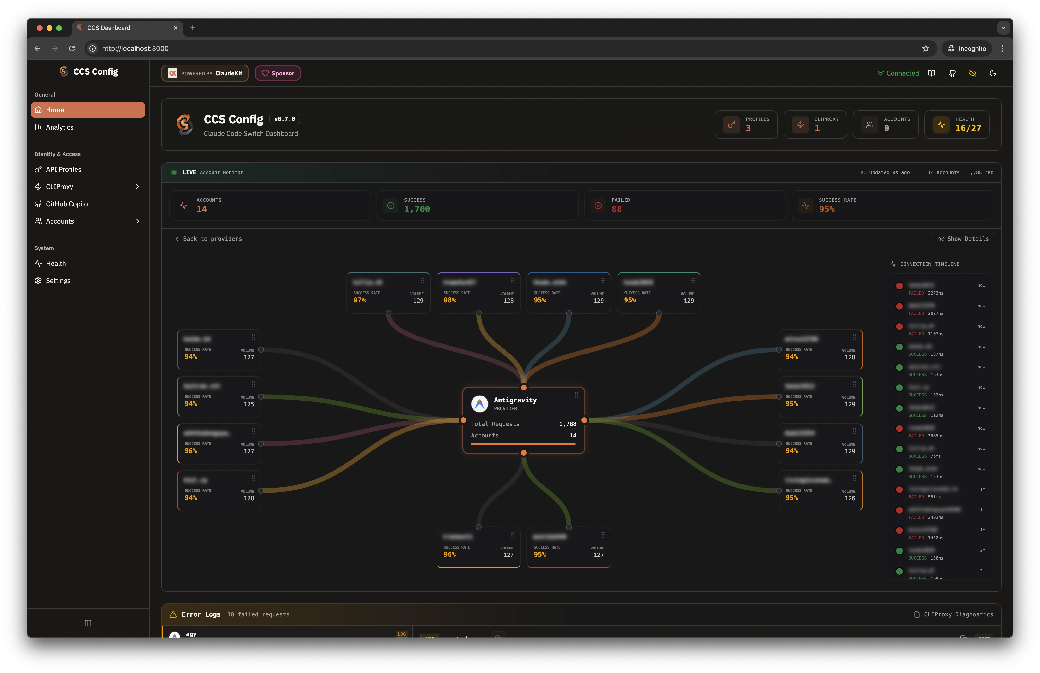 Live Auth Monitor - Dark