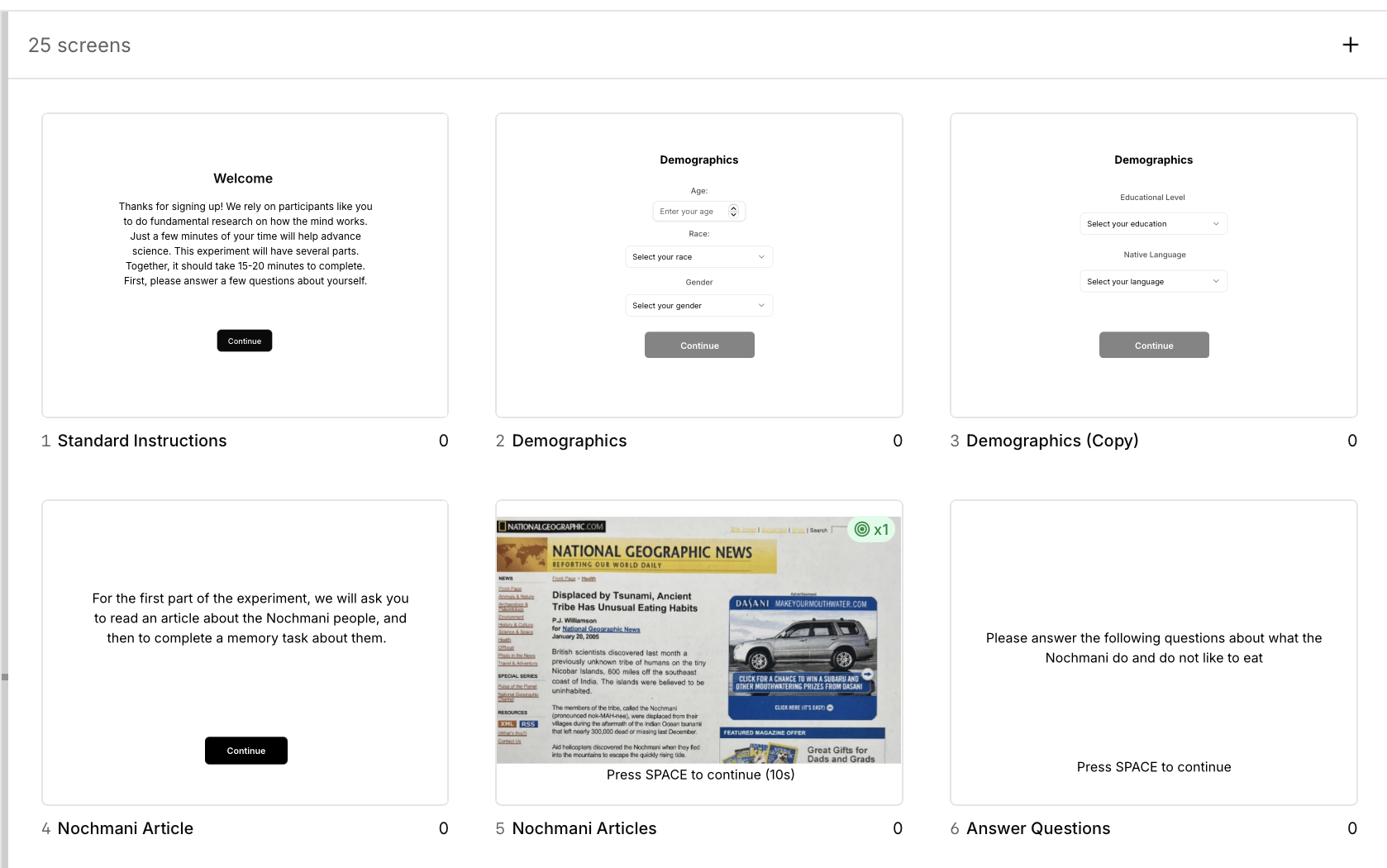 Task Editor Screens View