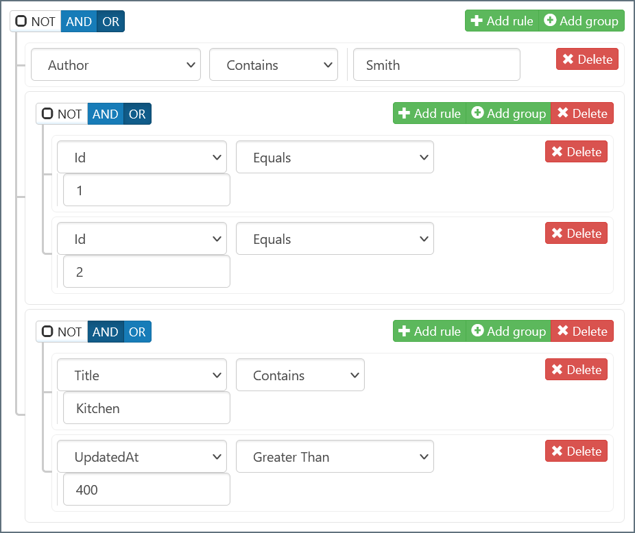 Multiple filter groups with OR logic at the parent level