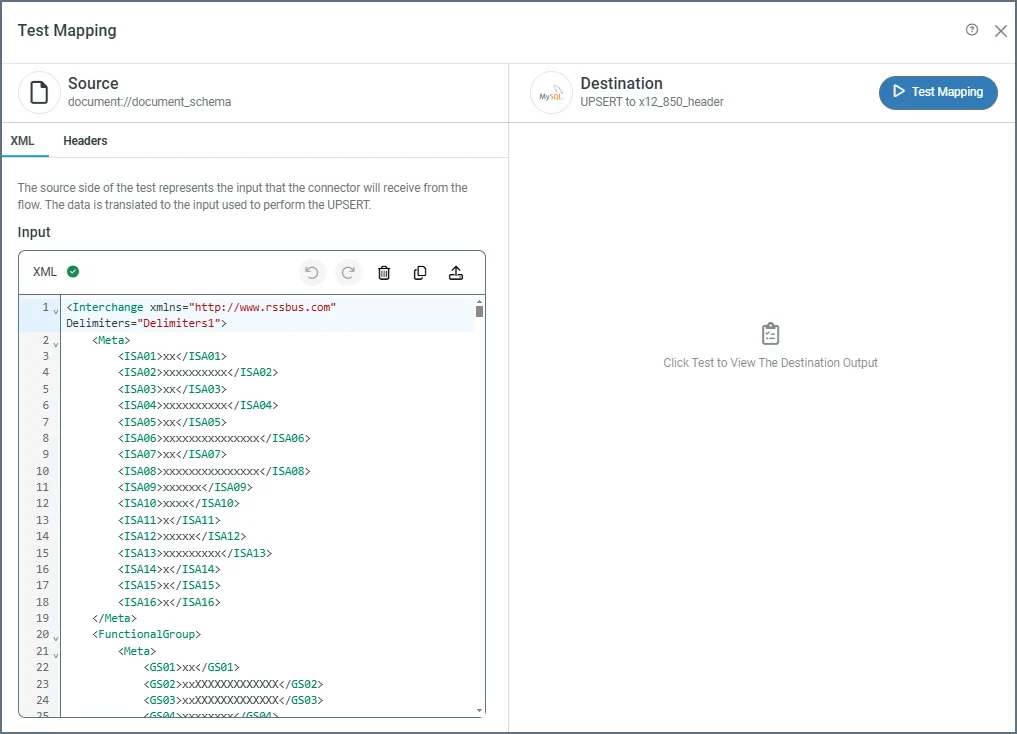 Test Mapping page