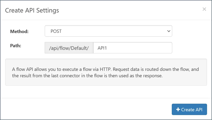 Create API Settings page