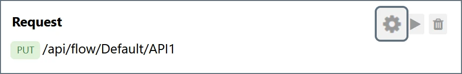 Opening the Flow API settings pane