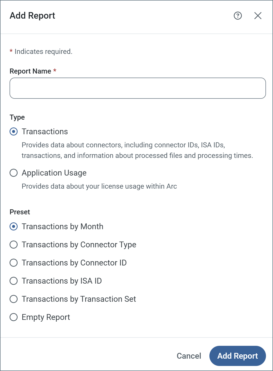 Add report button