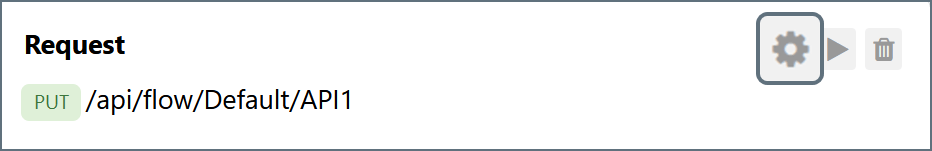 Opening the Flow API settings pane