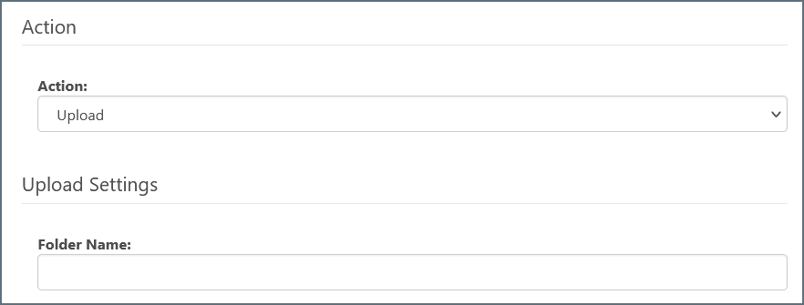 Salesforce Upload configuration