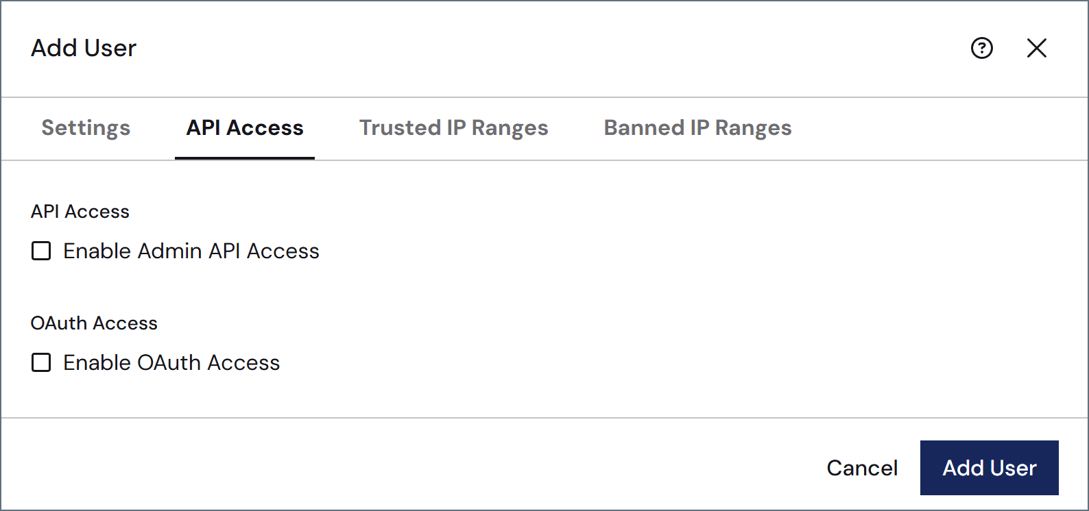 Provide Admin or OAuth access