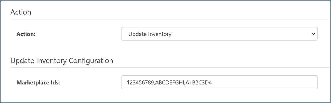 Amazon Marketplace Update Inventory Marketplace Ids