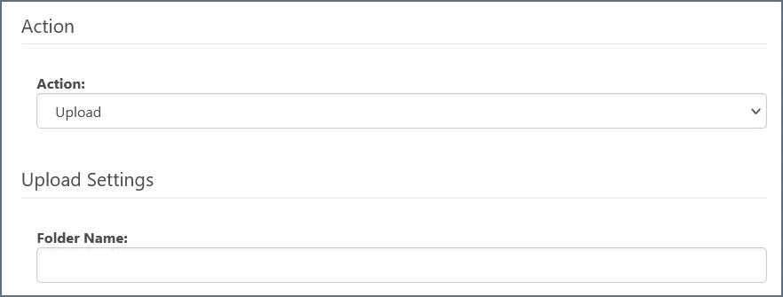 Salesforce Upload configuration