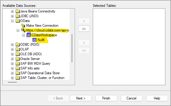 Crystal Reports Data Source
