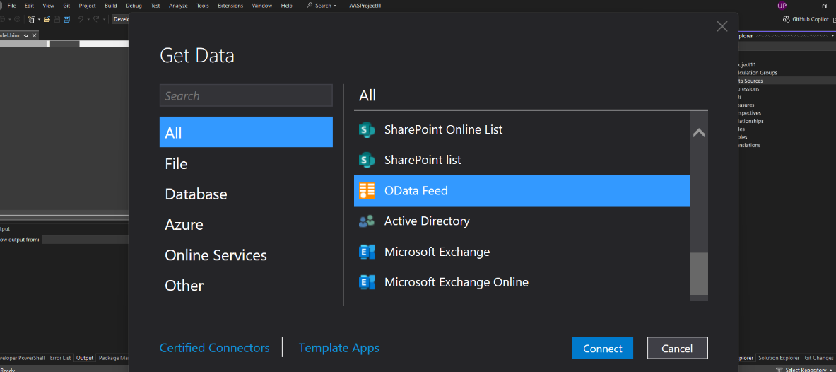 Azure Analysis OData Feed