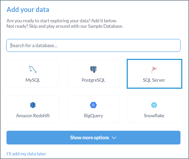 Metabase Client Add Data