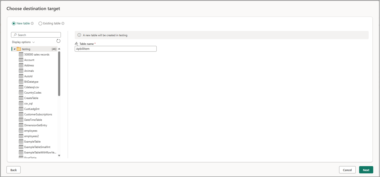 Fabric Client Destination Target