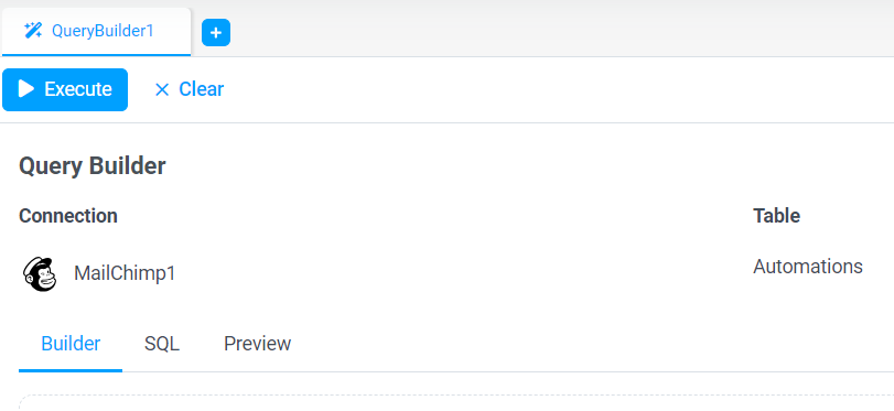 Query builder initial