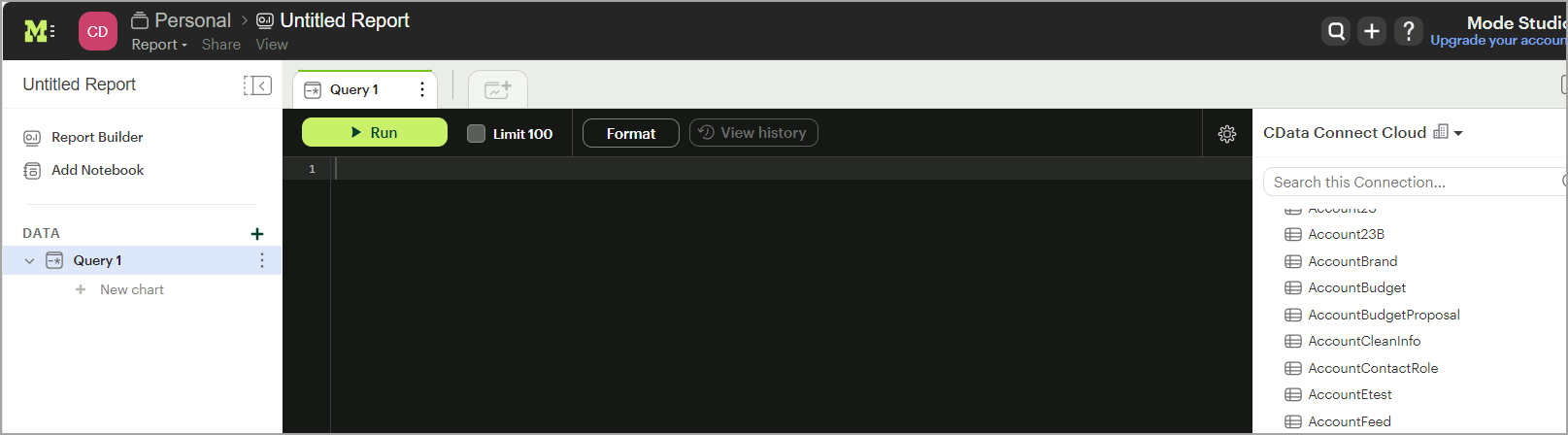 Mode Client Create Report